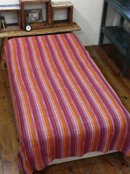 Colorful Stripe Cotton Bed Cover