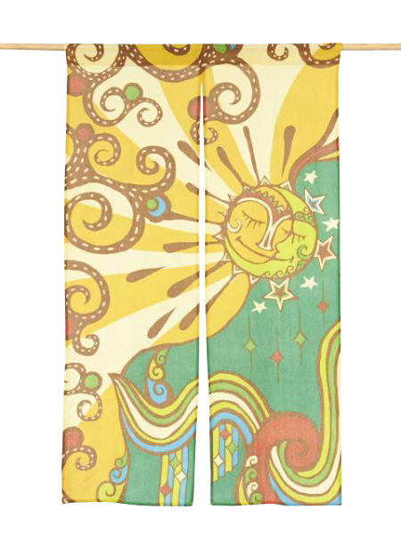 Trippy Sun & Moon NOREN Door Curtain