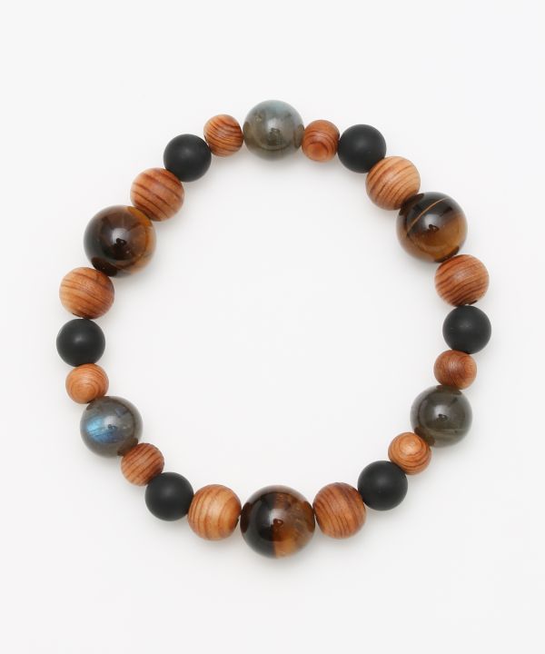 YAKUSUGI Hexagram Tiger Eye Bracelet