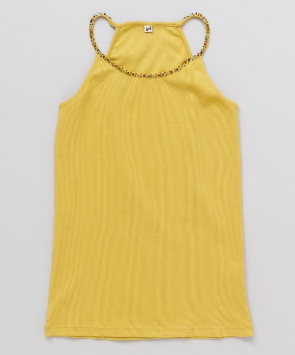 Beaded Rib Cotton Camisole