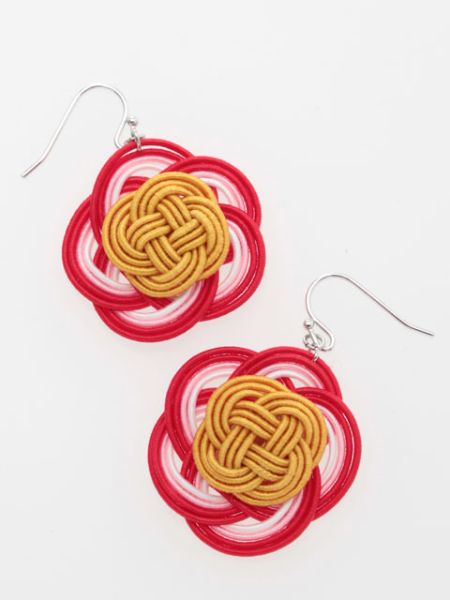 MIZUHIKI Knot UME Earrings