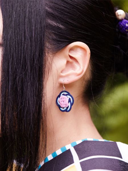 MIZUHIKI Knot UME Earrings