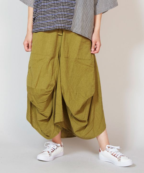 Acid Washed Asymmetrical Skirt