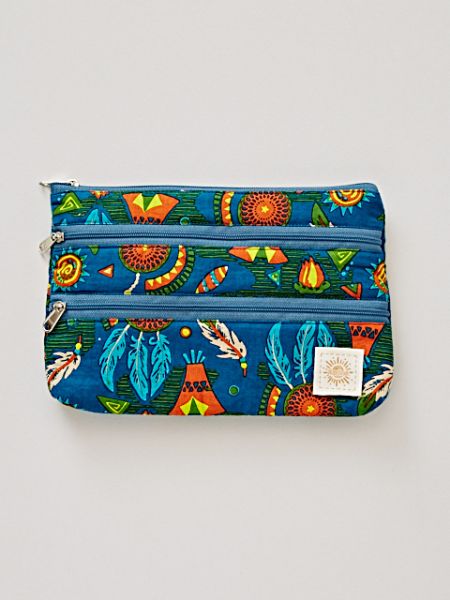 World Trip Triple Zip Pouch