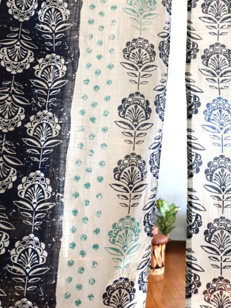 Mixed Blue NOREN Door Curtain