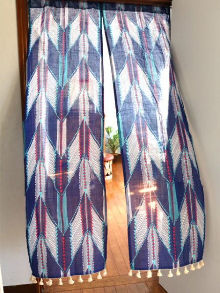 Mixed Blue NOREN Door Curtain