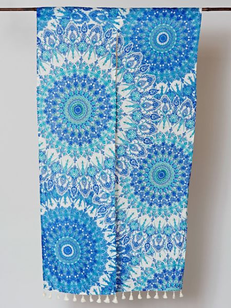 Mixed Blue NOREN Door Curtain