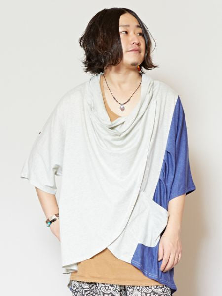 Colorblock Drape Top