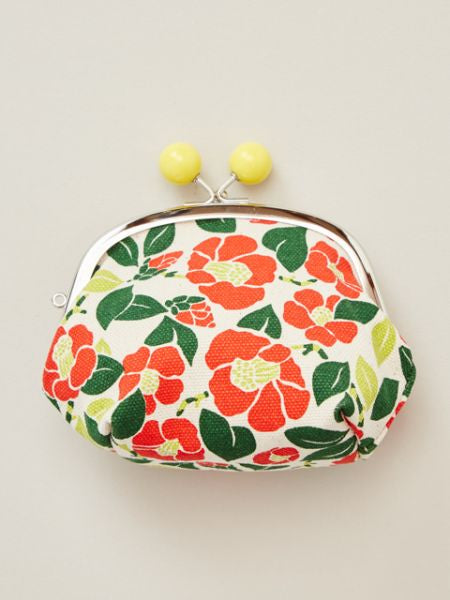 Floral Pattern GAMAGUCHI Clasp Purse