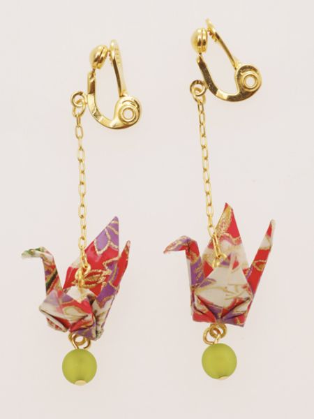 ORIGAMI Crane Earrings -  KIKYOU