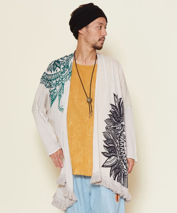 Gradient Tribal Flower KIMONO Cardigan