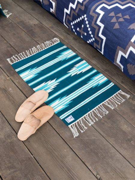 Hand Woven Navajo Pattern Rug - S