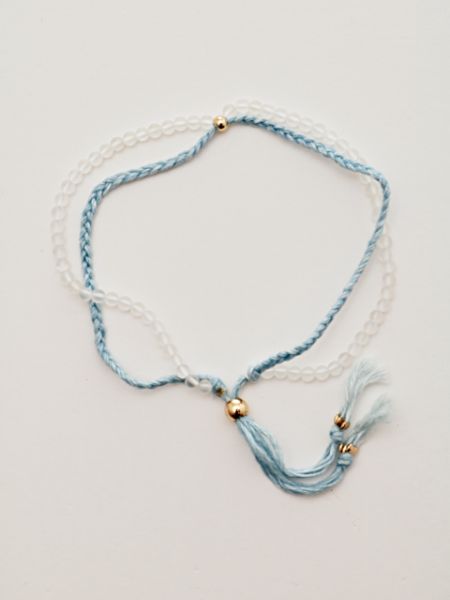 INDIGO Dye Hemp Cotton Anklet