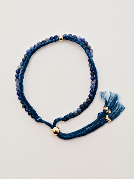 INDIGO Dye Hemp Cotton Strings Bracelet