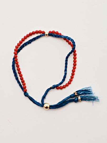 INDIGO Dye Hemp Cotton Strings Bracelet