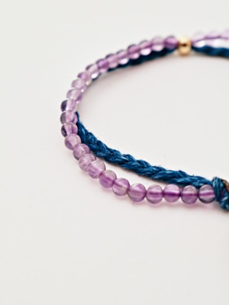 INDIGO Dye Hemp Cotton Strings Bracelet