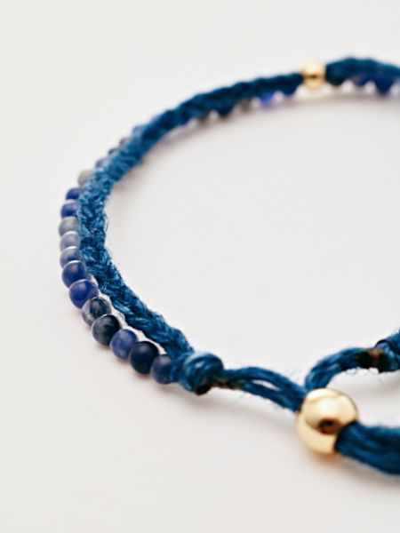 INDIGO Dye Hemp Cotton Strings Bracelet