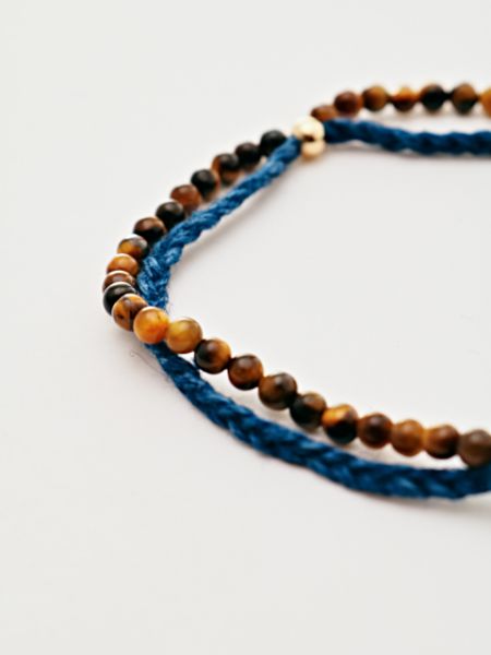 INDIGO Dye Hemp Cotton Strings Bracelet