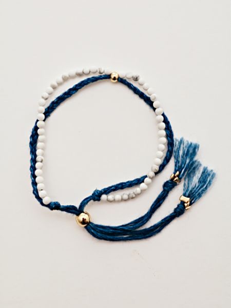 INDIGO Dye Hemp Cotton Strings Bracelet