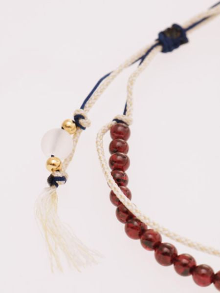 Jan Birthstone Silk Code Braid Bracelet - Garnet