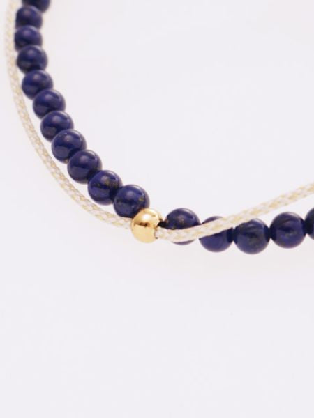 Sep Birthstone Silk Code Braid Bracelet - Lapis Lazuli