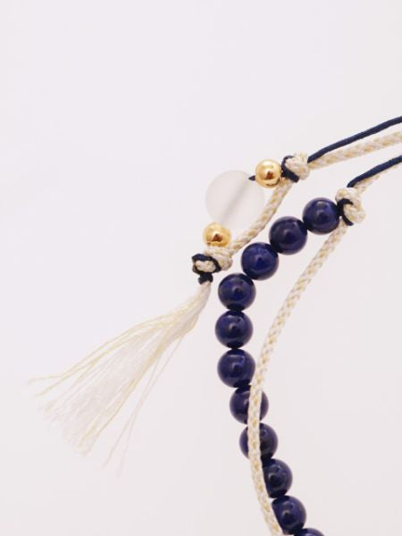 Sep Birthstone Silk Code Braid Bracelet - Lapis Lazuli