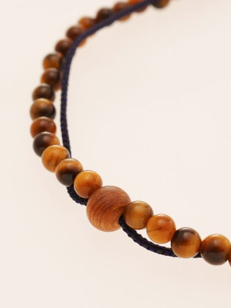 Silk String KUMIHIMO Braid Bracelet Tiger Eye Ï4