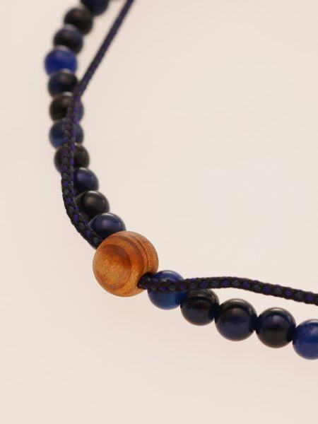 Silk String KUMIHIMO Braid Bracelet Lapis Tiger Eye Ï4