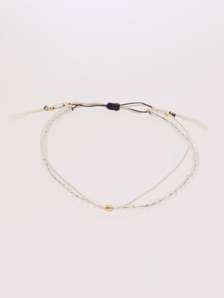 Birthstone Silk Braid Anklet- JUN