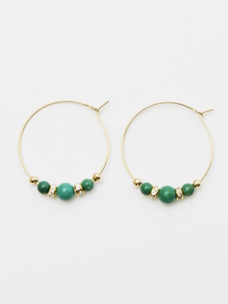 Birthstone Crystal Hoop Earrings