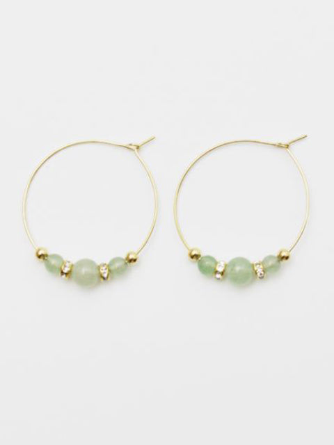 Birthstone Crystal Hoop Earrings