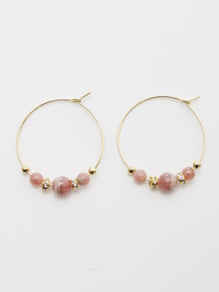 Birthstone Crystal Hoop Earrings