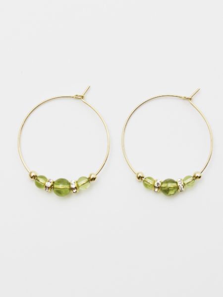 Birthstone Crystal Hoop Earrings