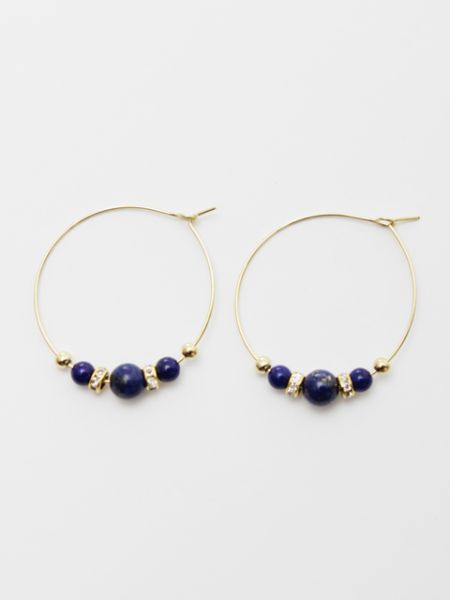 Birthstone Crystal Hoop Earrings