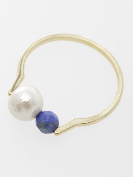 Cotton Pearl x Gemstone Ring