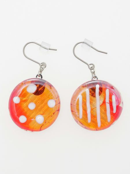 OHAJIKI Flat Marble Earrings