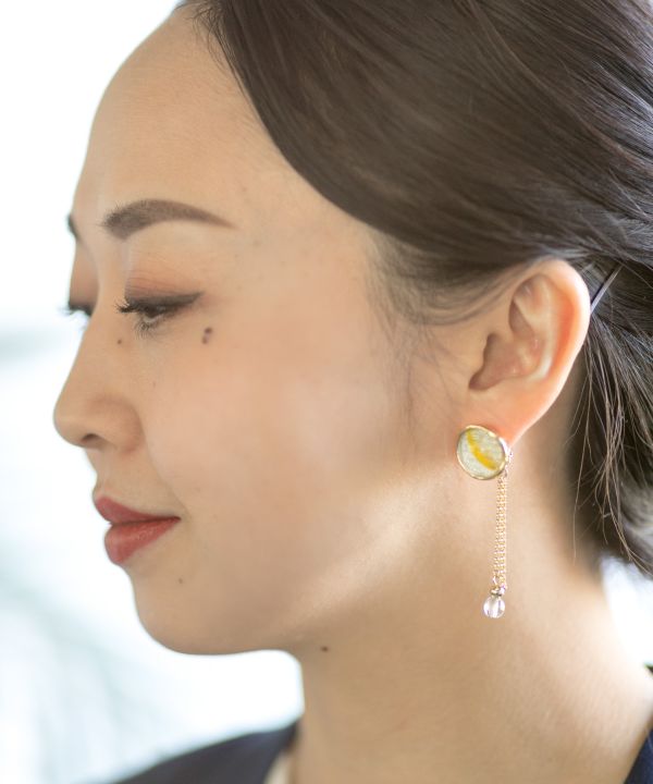 OHAJIKI Marble Clip Earrings