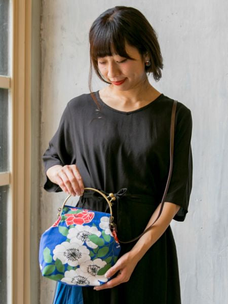 Floral Print GAMAGUCHI Shoulder Bag