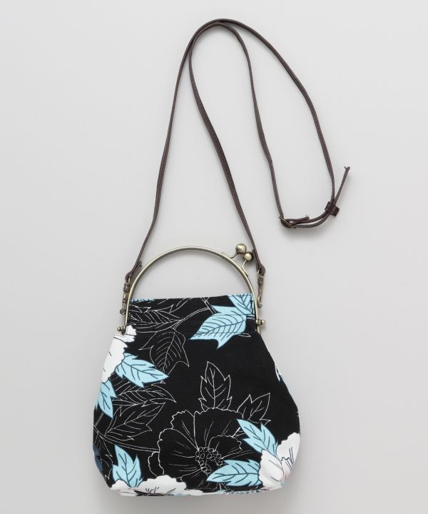 Convertible Floral GAMAGUCHI Clasp Bag