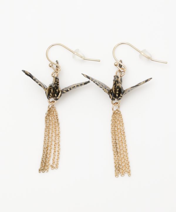 Flying ORIGAMI Crane Earrings