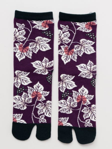 Grape Leaves TABI Socks  23-25cm