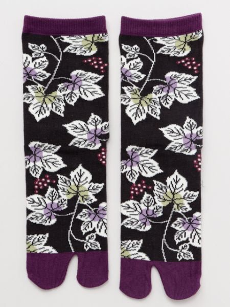 Grape Leaves TABI Socks  23-25cm