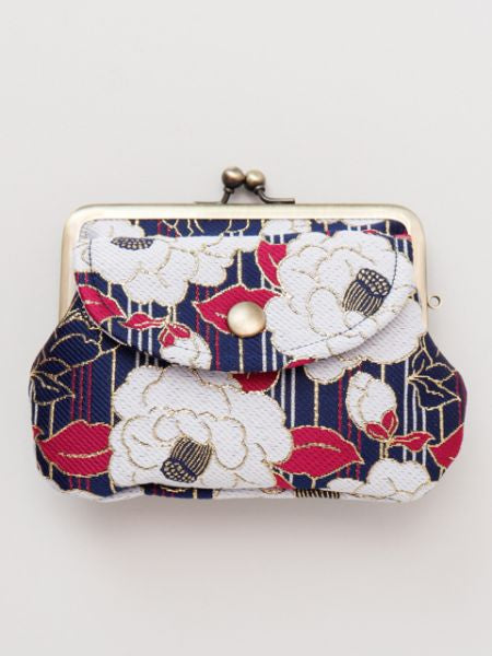 Camellia Stripe Twin GAMAGUCHI Purse