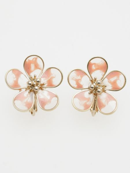 Gradient Color Flower Earrings