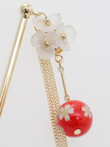 SAKURA Ball KANZASHI Hair Stick