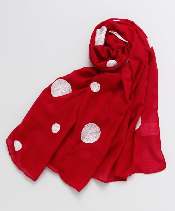 Dot Embroidery Scarf