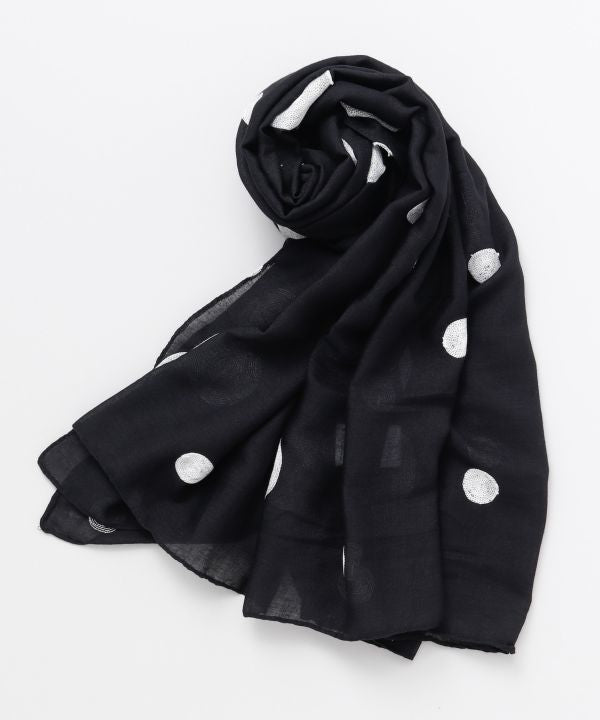 Dot Embroidery Scarf