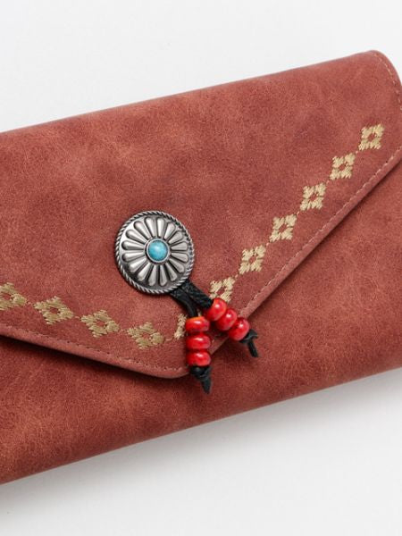 Navajo Embroidery Long Wallet