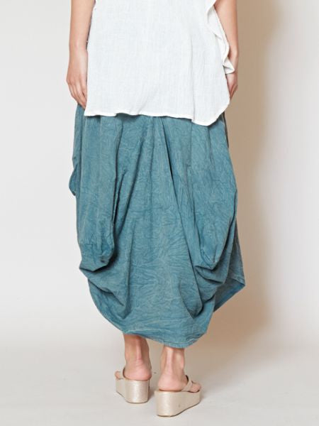 Acid Washed Asymmetrical Skirt