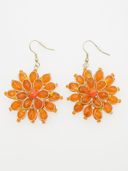 Glass Flower Earrings